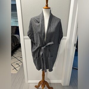 Banana Republic Grey Tie-Waist Sweater Poncho Size XS/ S